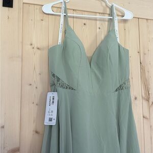 Azazie Dusty Sage Chiffon Dress